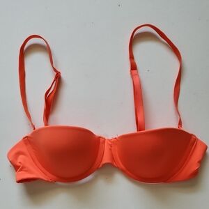 Neon Orange Gap Strapless Bra